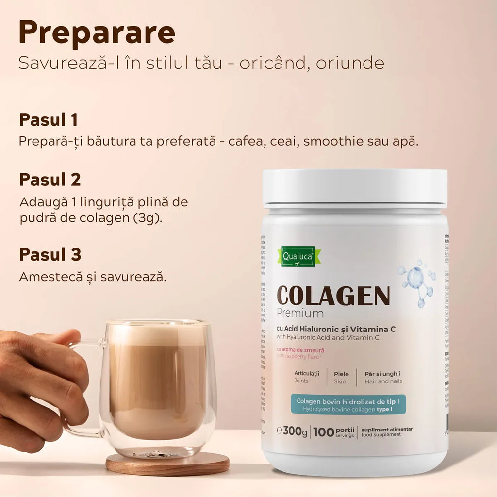 Colagen Articulatii cu Acid Hialuronic & Vitamina C, 900g, 2+1 GRATIS