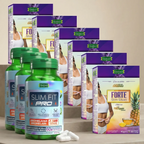 Complex de slabit, Pastile Slim Fit PRO + Ceai Slim Siluet FORTE, 60 zile