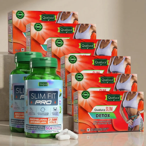 Complex de slabit si detoxifiere, Pastile Slim Fit PRO + Ceai Slim Detox, 60 zile