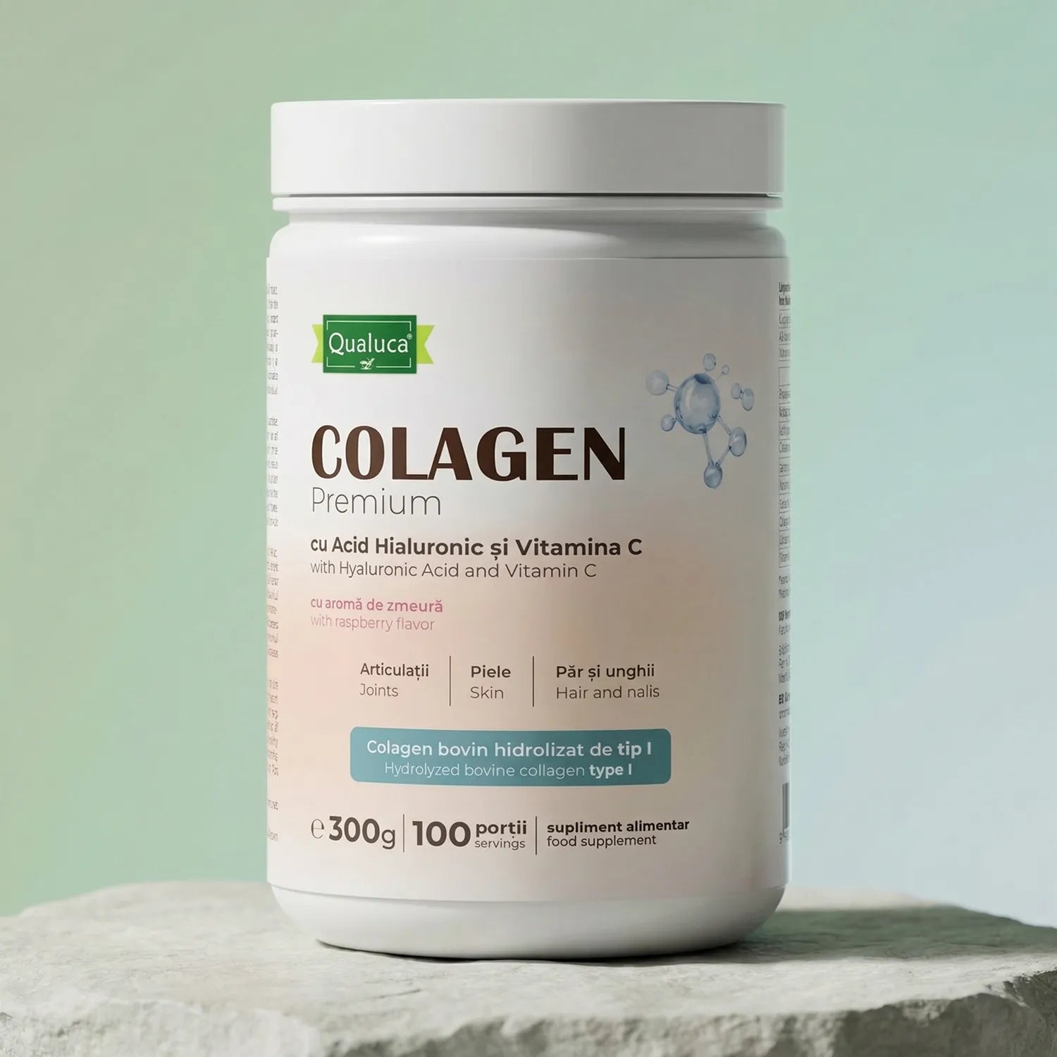 Colagen Articulatii cu Acid Hialuronic & Vitamina C, Pudra, 300g, 100 doze