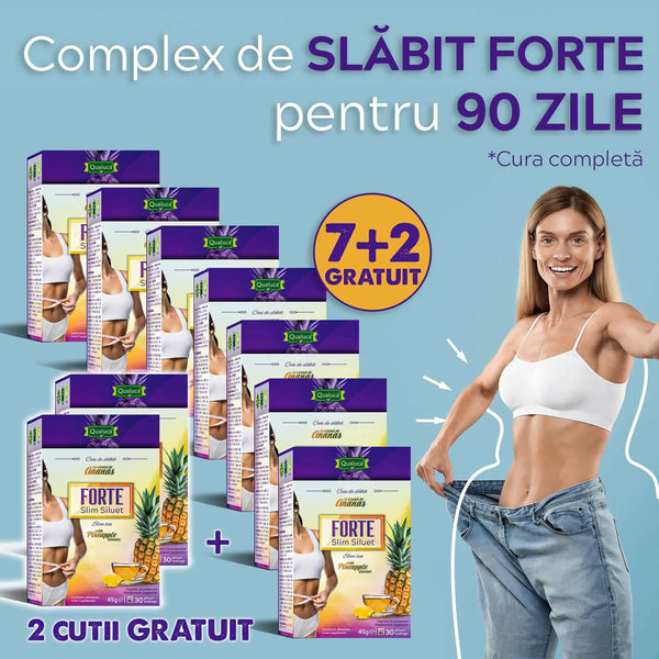 Ceai de slabit FORTE Qualuca, 7+2 GRATIS, Complex 90 zile
