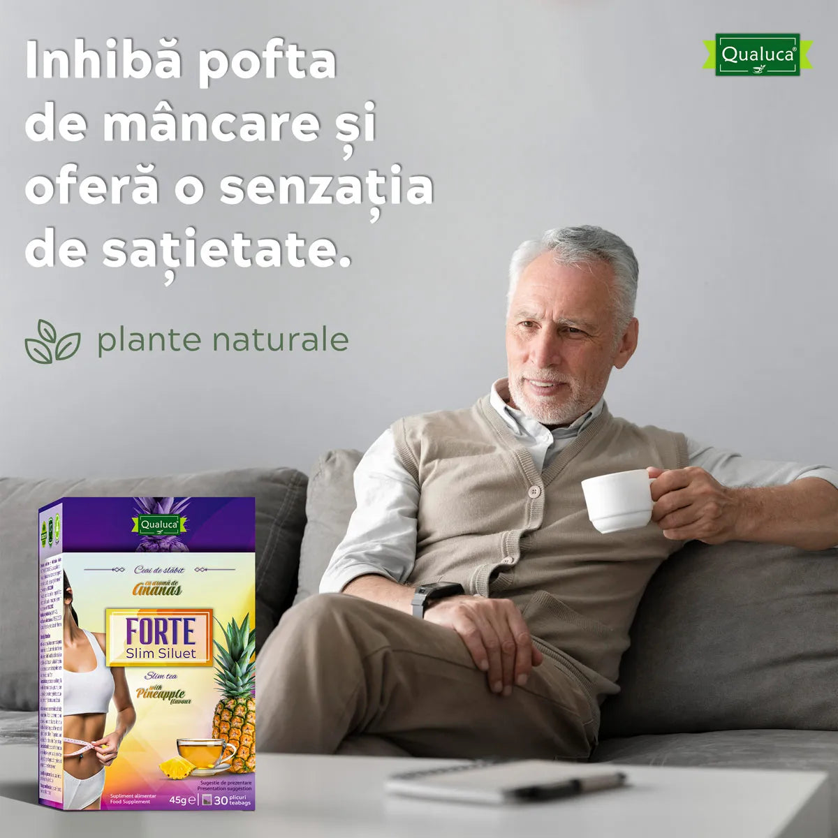 Ceai de slabit FORTE Qualuca, 5+1 GRATIS, Complex 60 zile