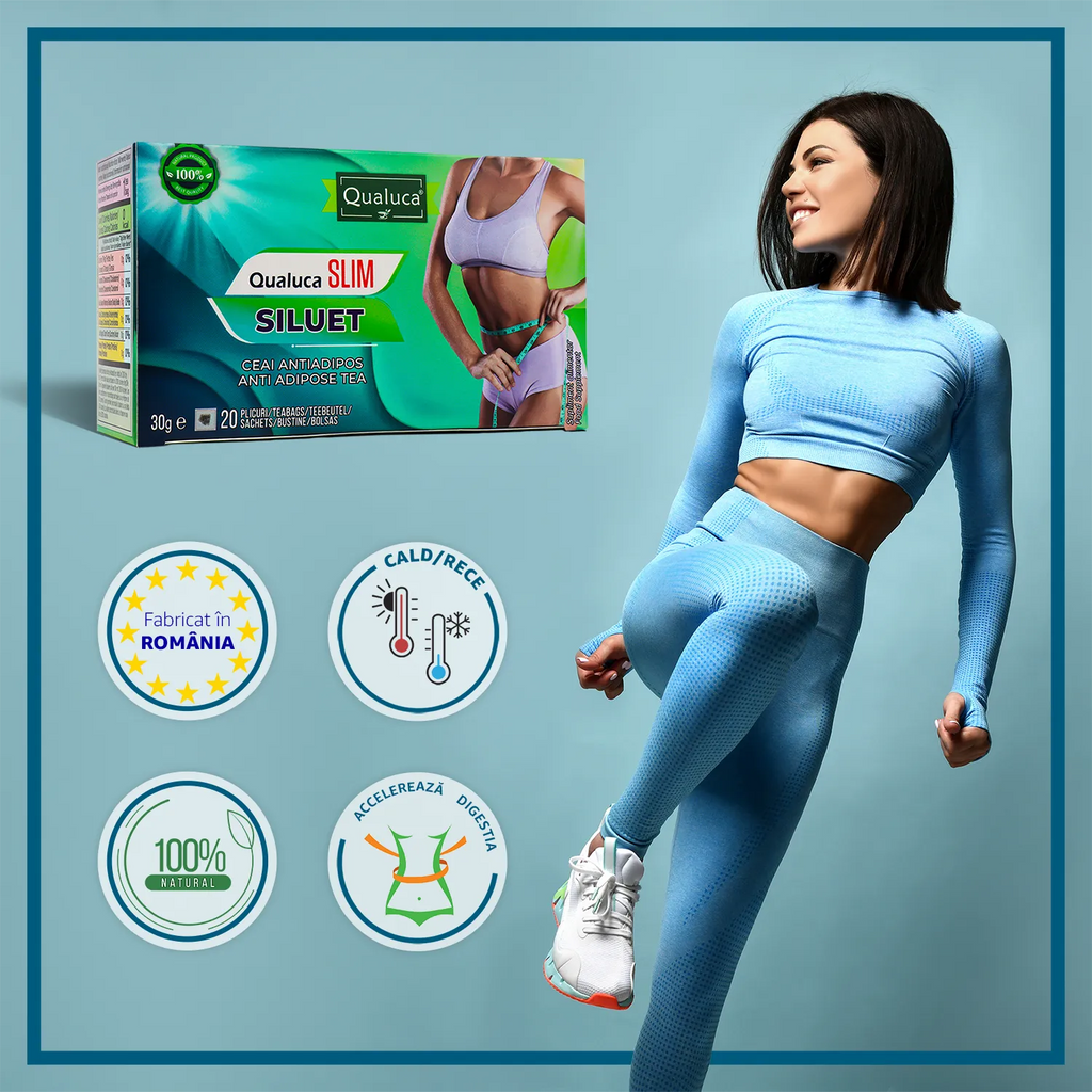 Ceai de slabit + detox Qualuca, Complex 30 zile
