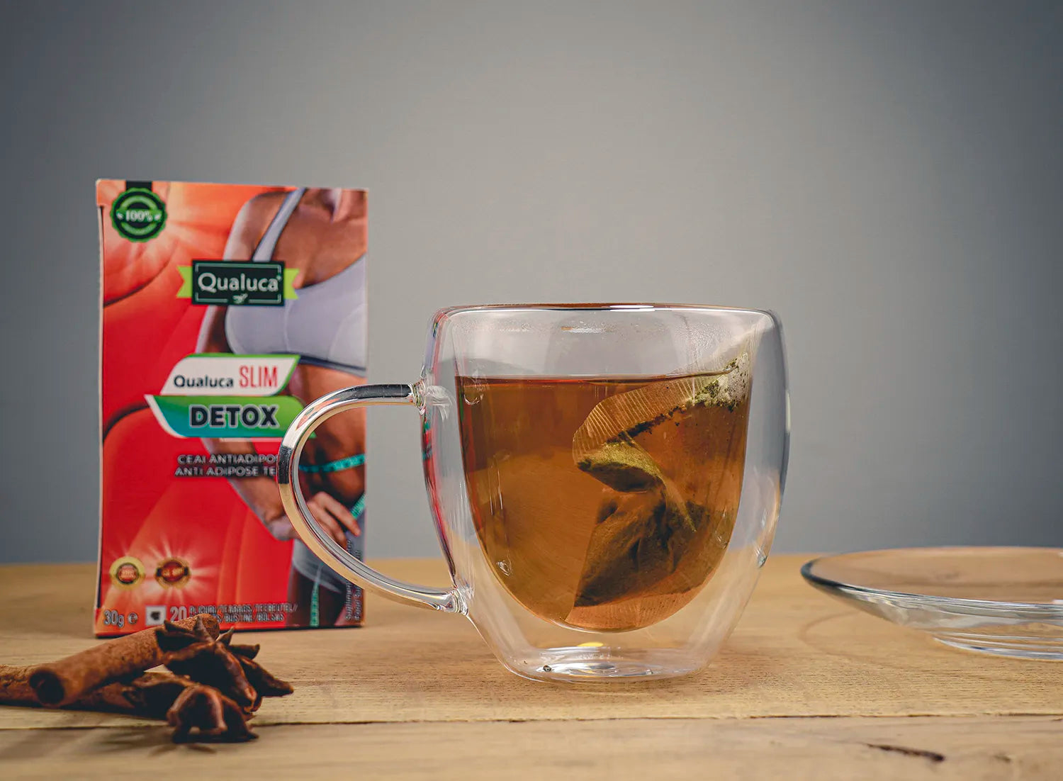 Ceai de slabit + detox Qualuca, Complex 30 zile