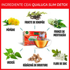 Ceai de slabit + detox Qualuca, Complex 30 zile