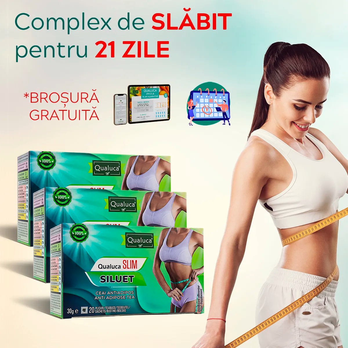 Ceai de slabit Qualuca, Complex 21 zile