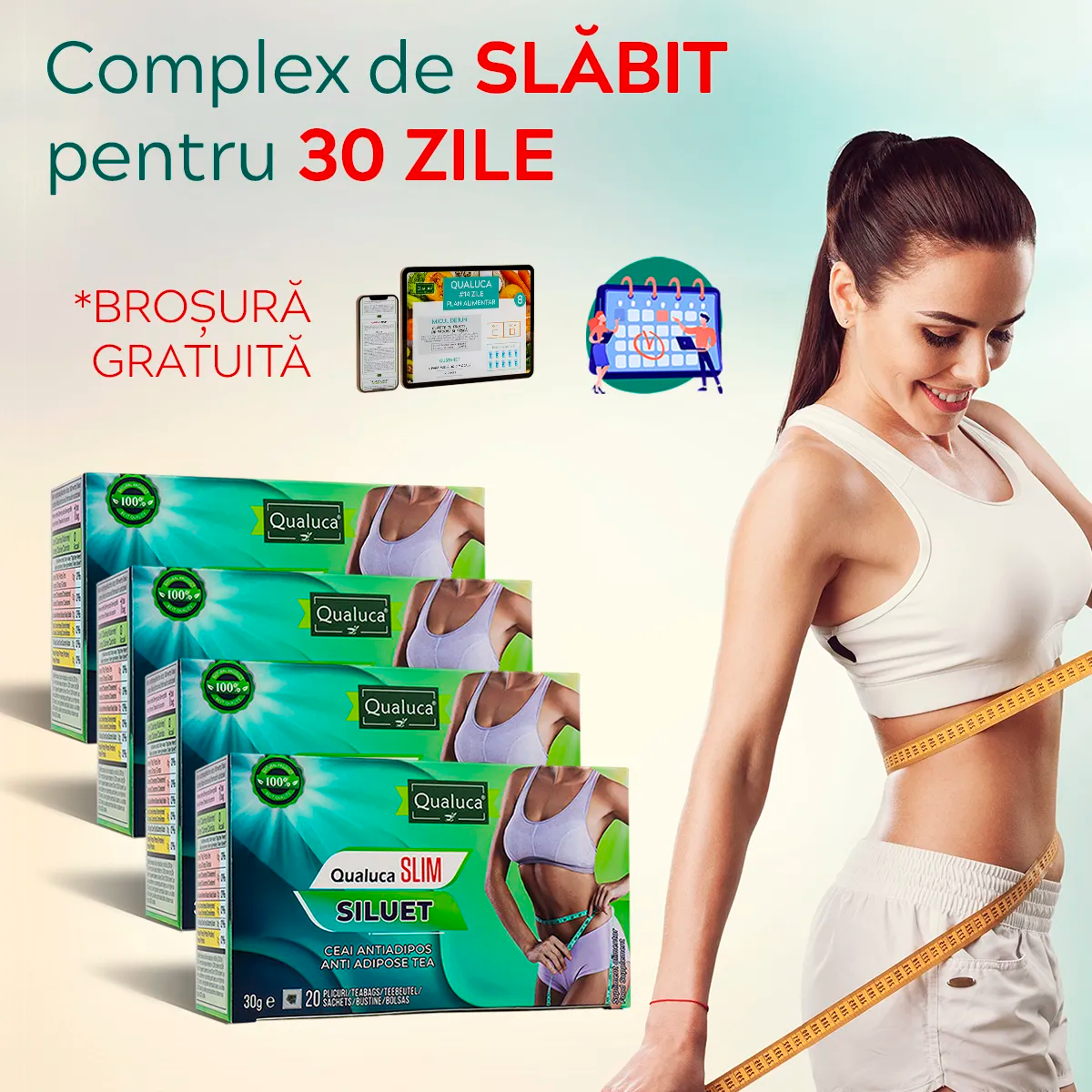 Ceai de slabit Qualuca, Complex 30 zile